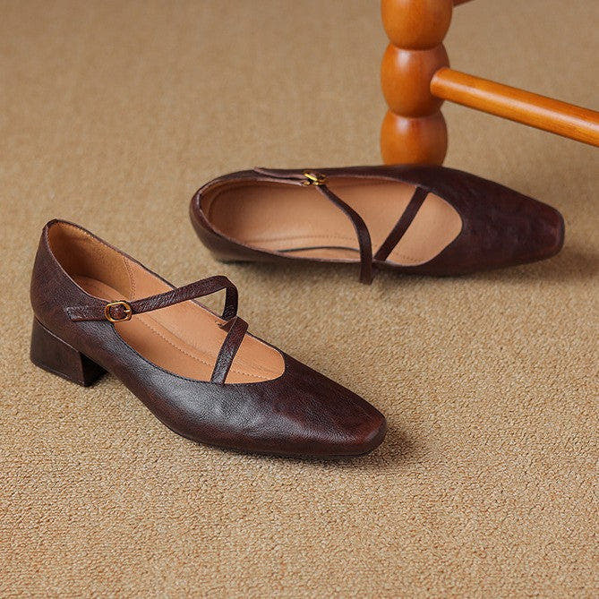 Marvelle Leather Mary Janes