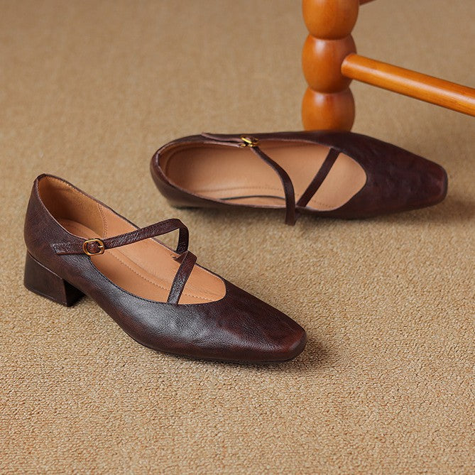 Marvelle Leather Mary Janes