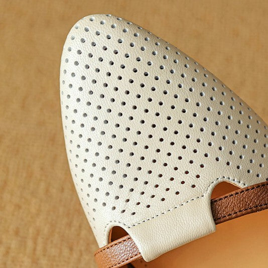 Calenne Leather Slingbacks