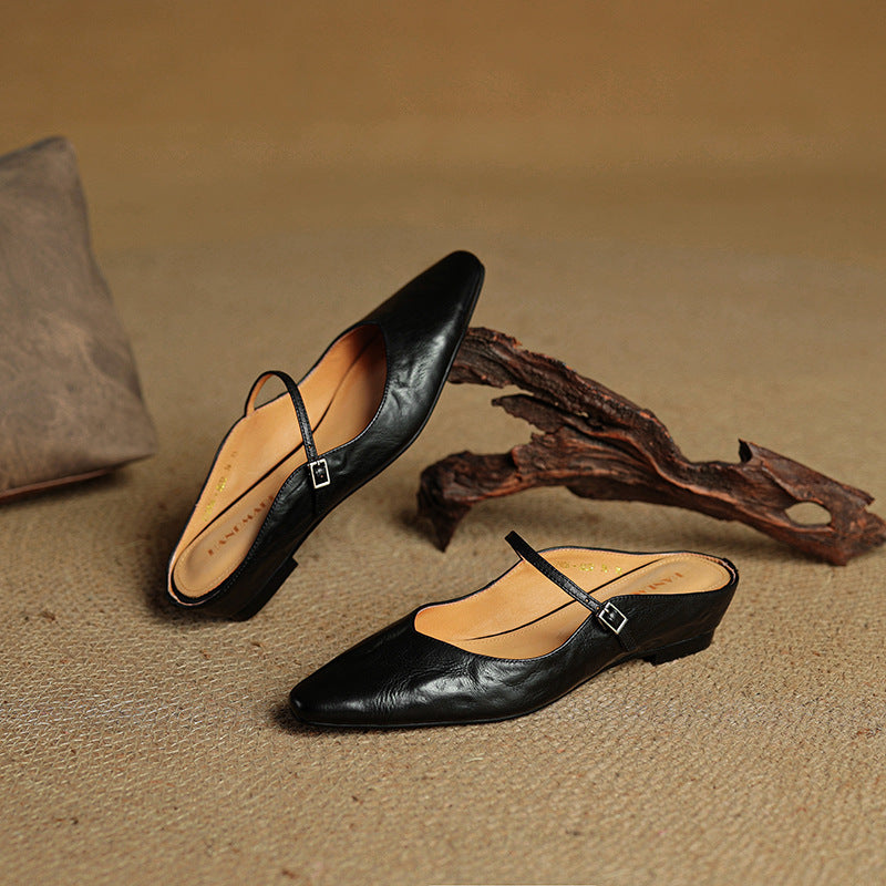 Envara Leather Mules