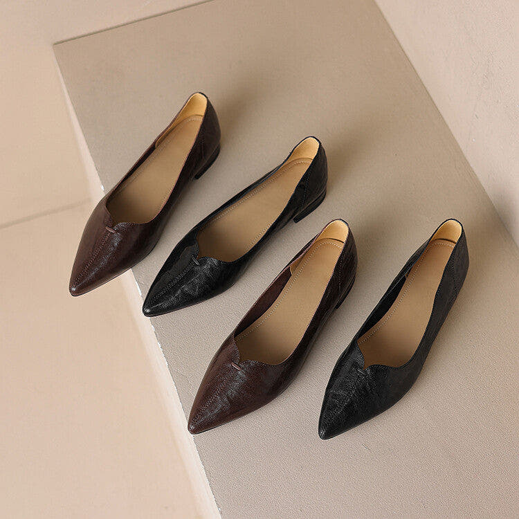 Serelle Point Leather Flats
