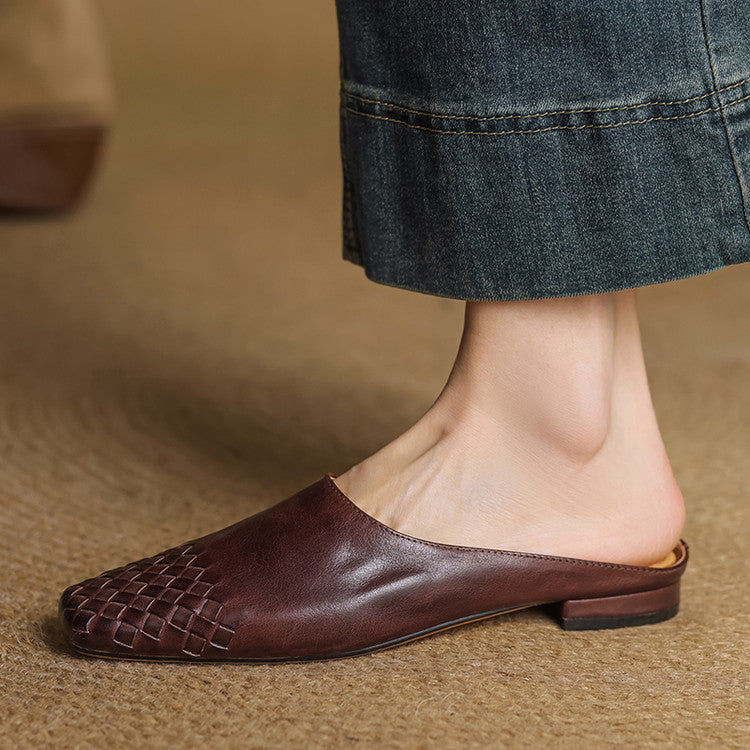Velmirae Comfortable Leather Mules