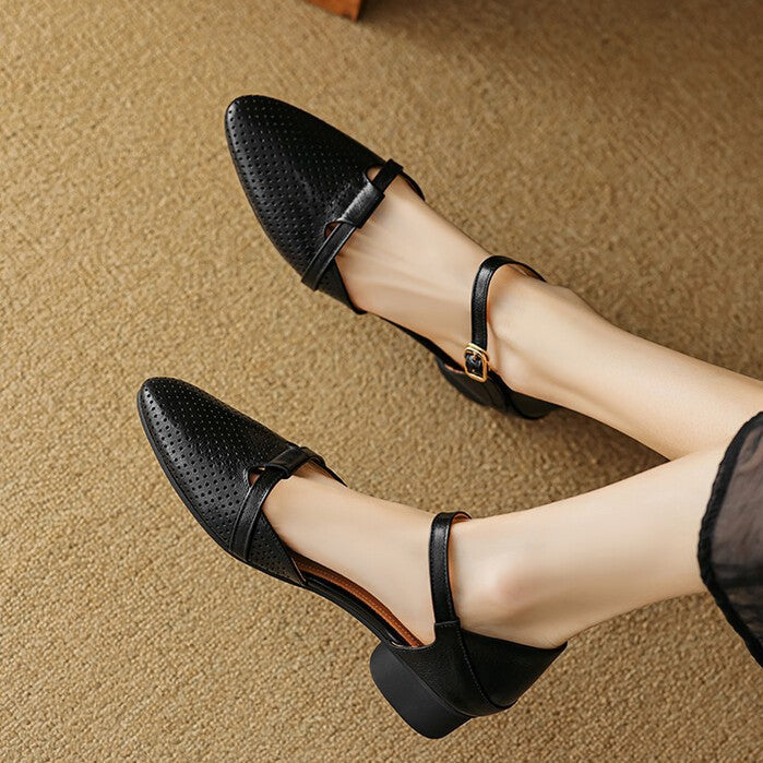 Calenne Leather Slingbacks