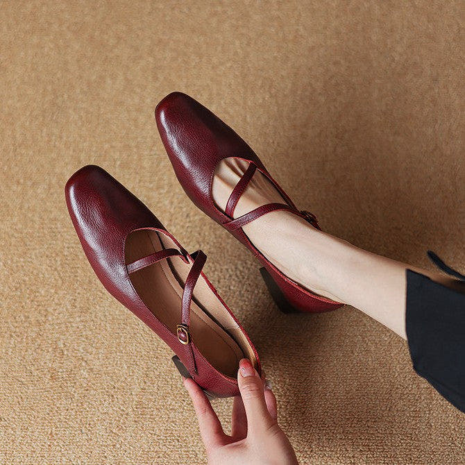 Marvelle Leather Mary Janes