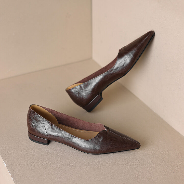Serelle Point Leather Flats