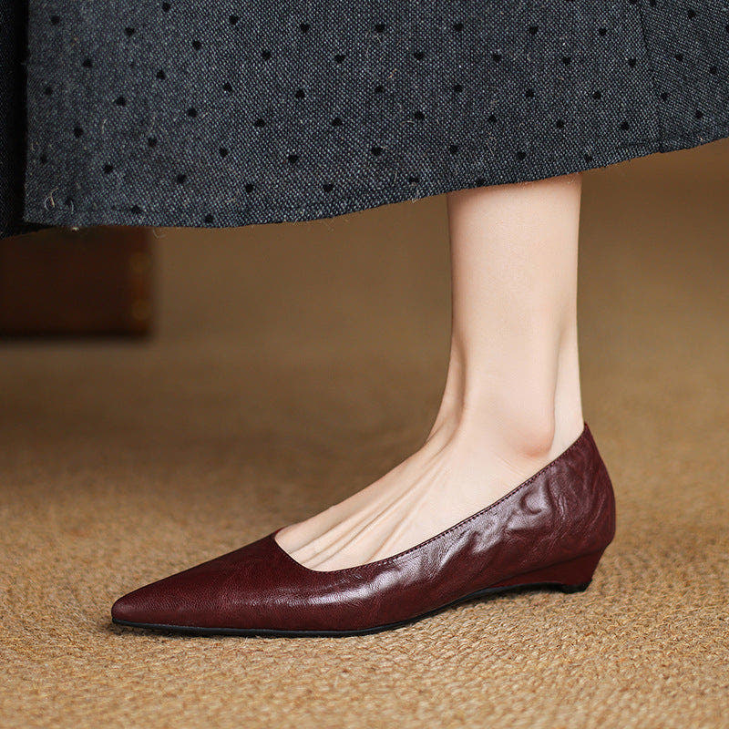 Veloria Lambskin Leather Flats