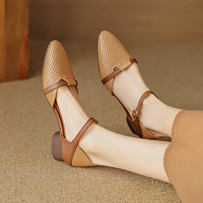 Calenne Leather Slingbacks