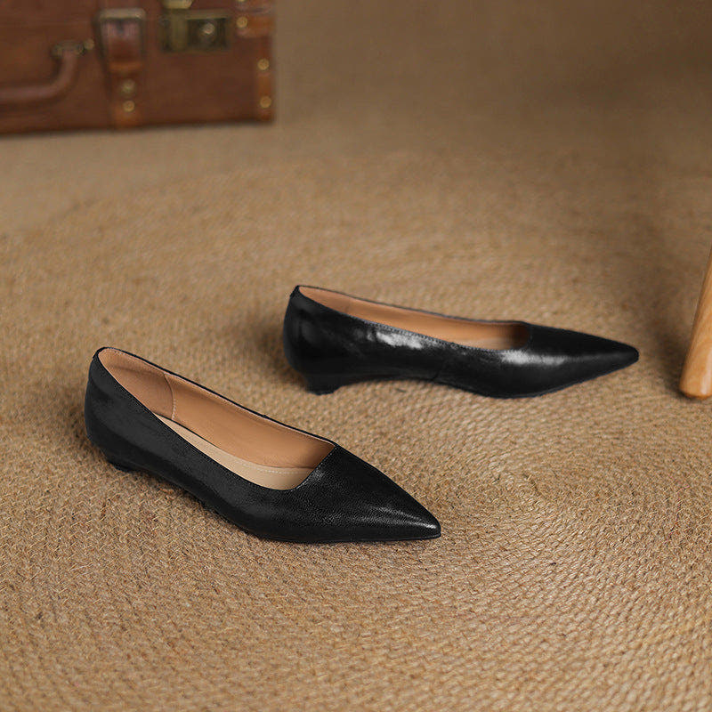 Veloria Lambskin Leather Flats