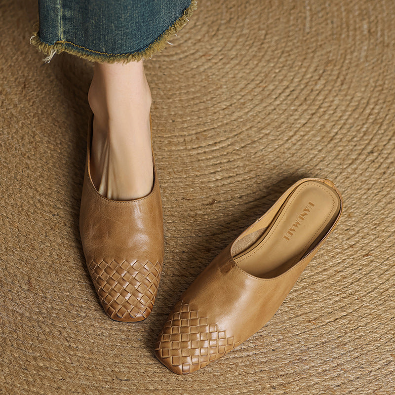Velmirae Comfortable Leather Mules