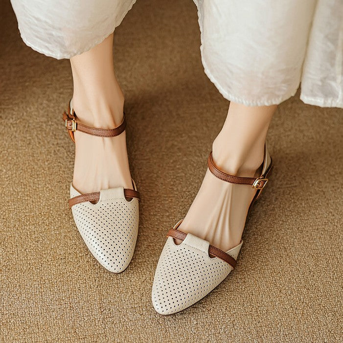 Calenne Leather Slingbacks