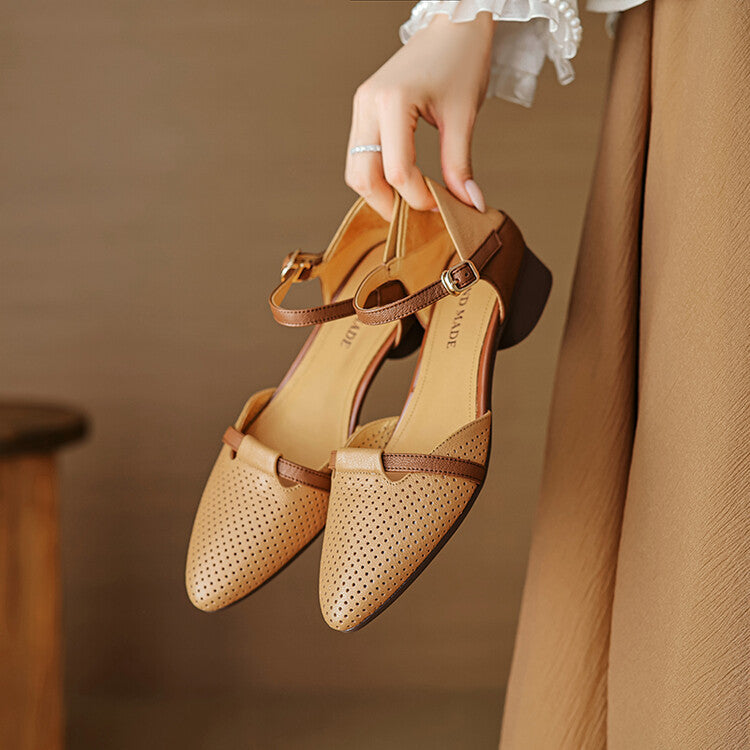 Calenne Leather Slingbacks