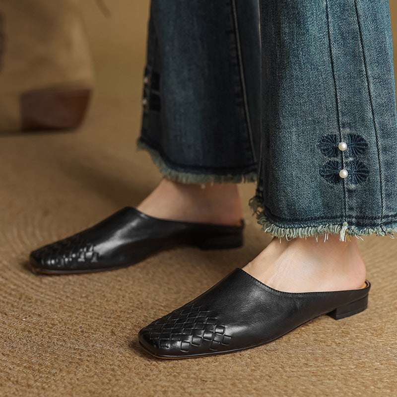 Velmirae Comfortable Leather Mules