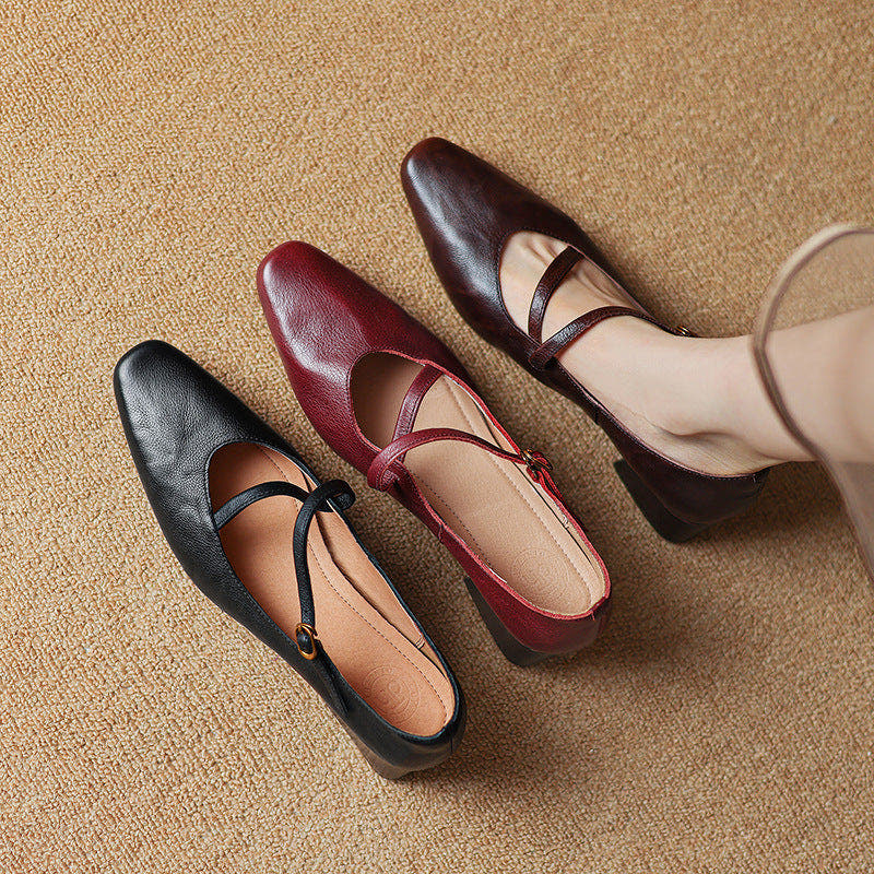 Marvelle Leather Mary Janes