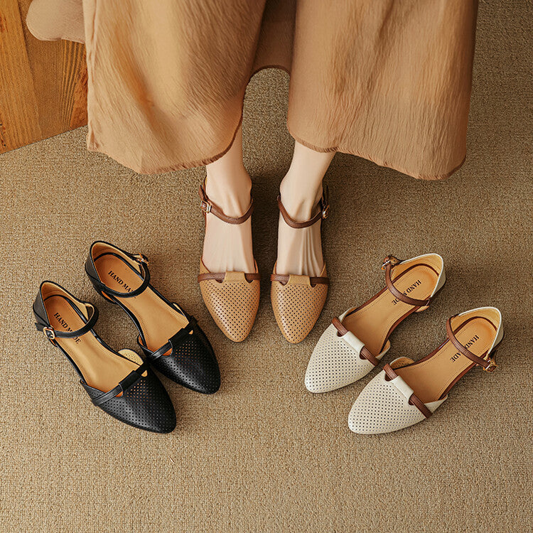 Calenne Leather Slingbacks
