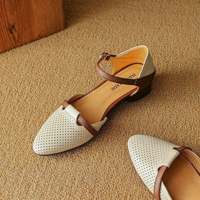 Calenne Leather Slingbacks