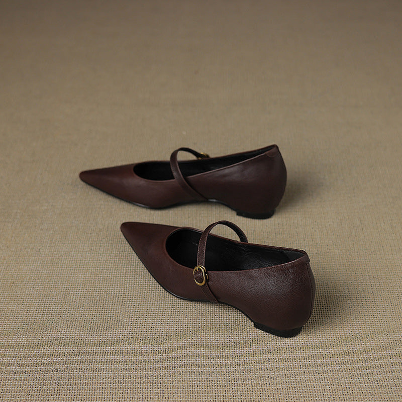 Veloria Lambskin Leather Mary Janes
