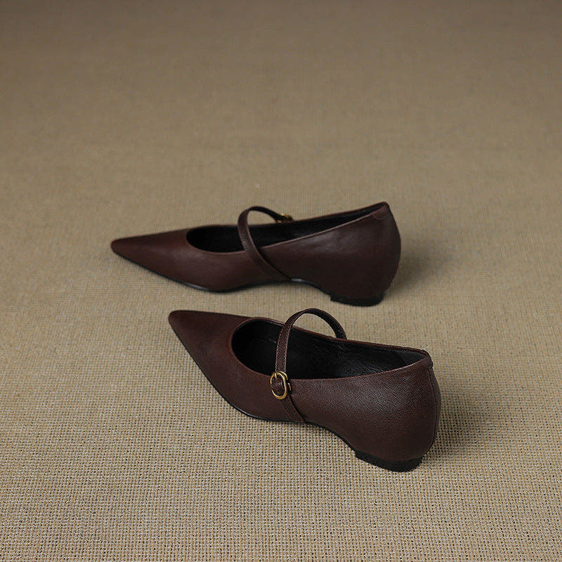 Veloria Lambskin Leather Mary Janes