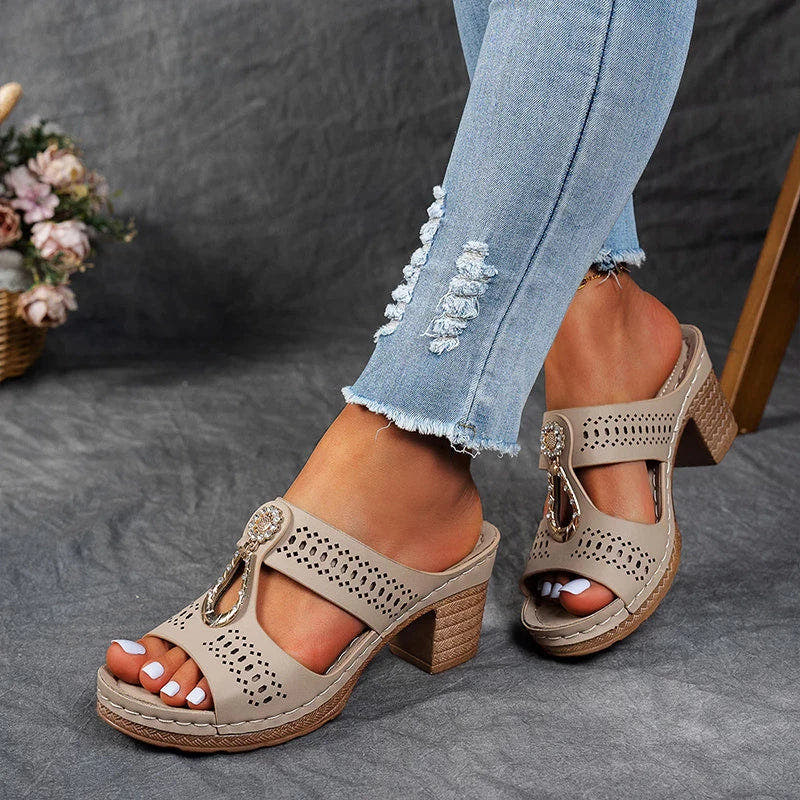 Claribel | Charm Block Heel Sandals