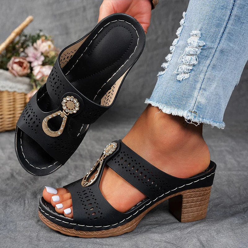 Claribel | Charm Block Heel Sandals