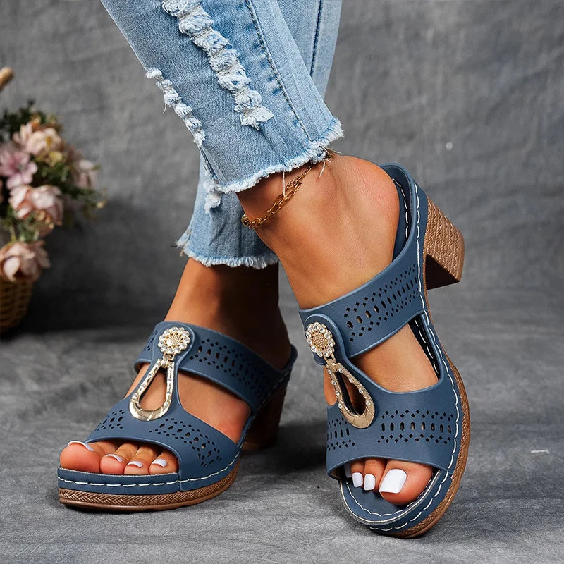 Claribel | Charm Block Heel Sandals