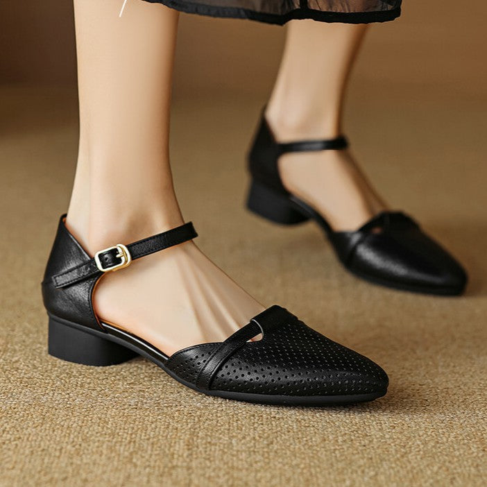 Calenne Leather Slingbacks