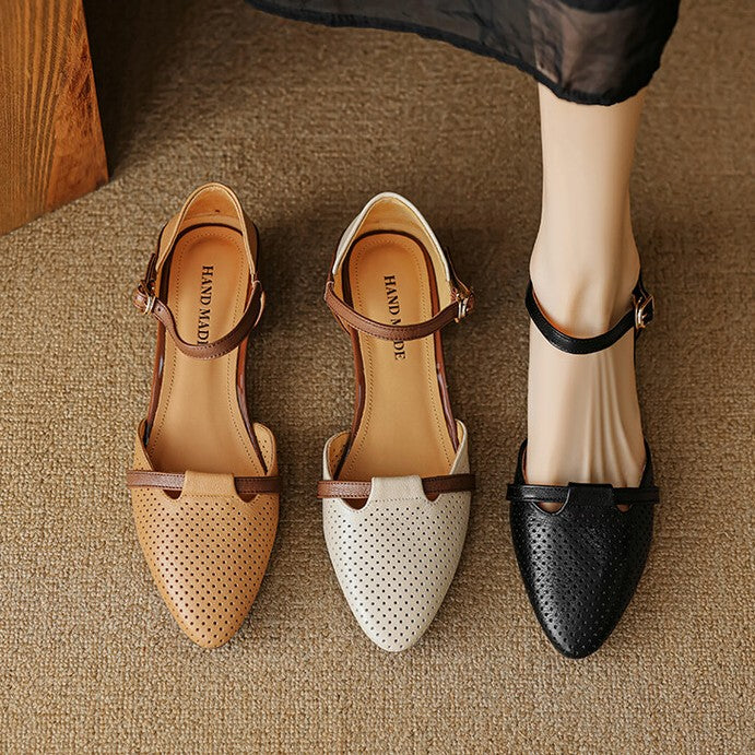 Calenne Leather Slingbacks