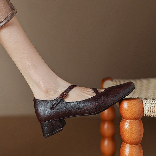 Marvelle Leather Mary Janes
