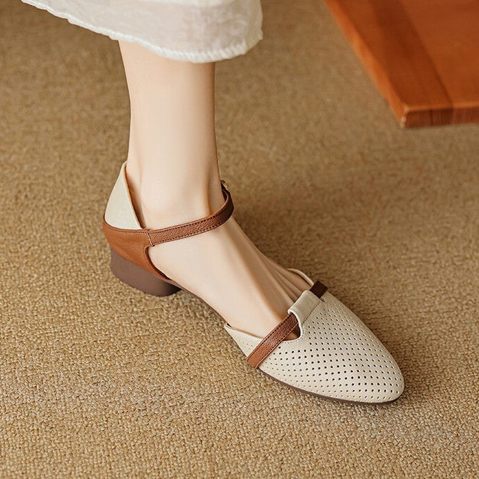 Calenne Leather Slingbacks