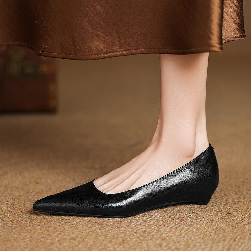 Veloria Lambskin Leather Flats