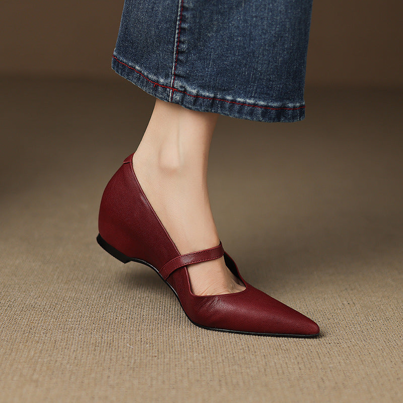 Veloria Lambskin Leather Mary Janes