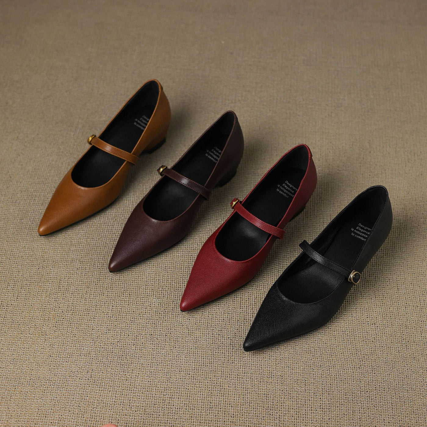 Veloria Lambskin Leather Mary Janes