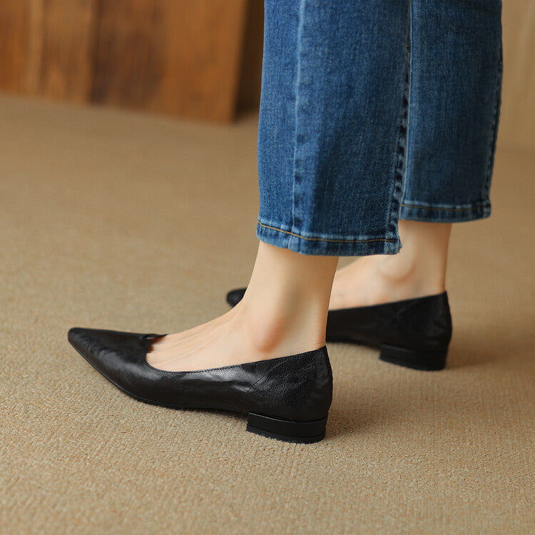Serelle Point Leather Flats