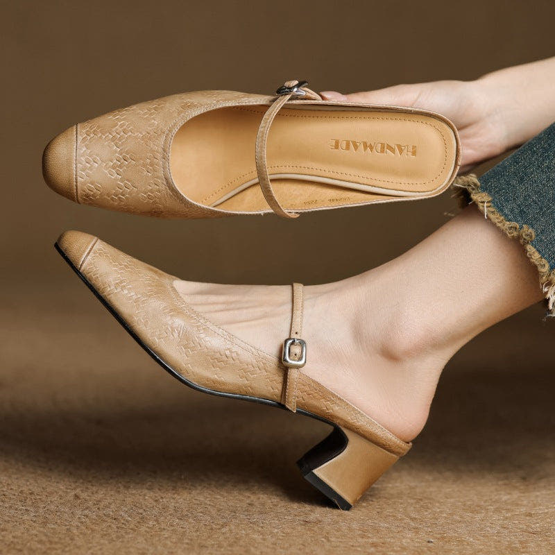 Edda Genuine Leather Mules