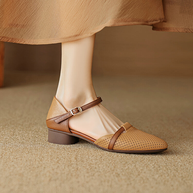Calenne Leather Slingbacks