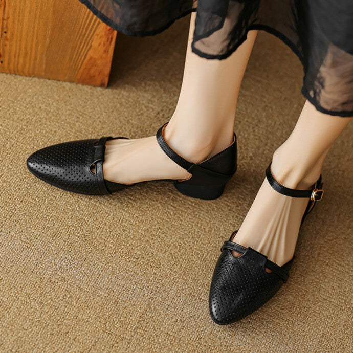 Calenne Leather Slingbacks
