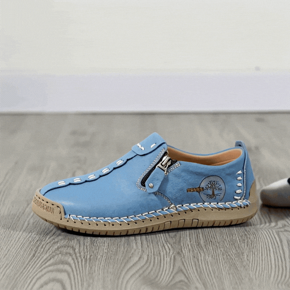 Ashlynn | Hand-Stitched Zip Comfort Loafers