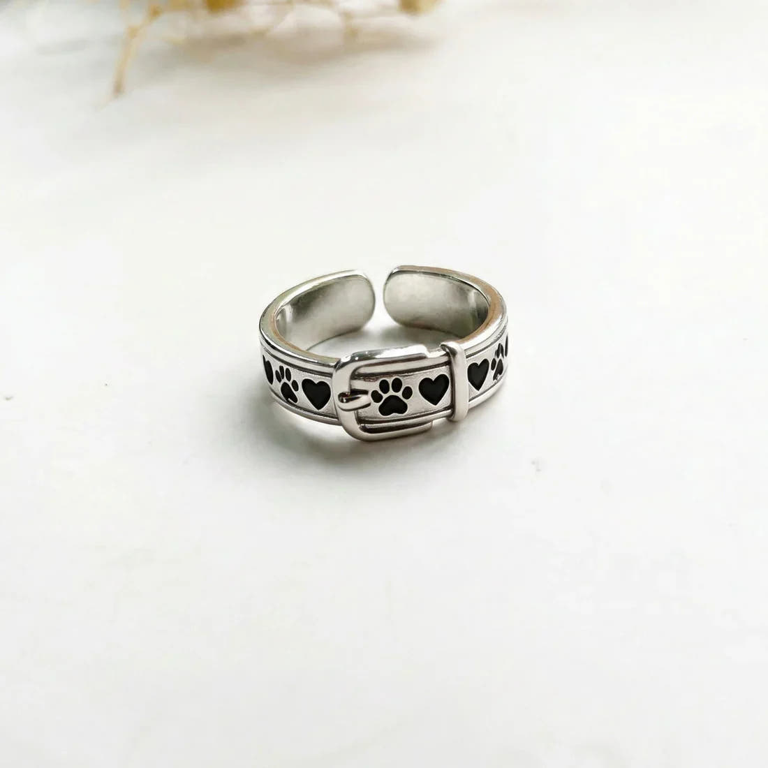Cute and Stylish Dog-Inspired Collar Ring