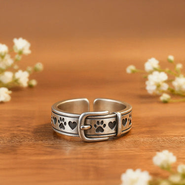 Cute and Stylish Dog-Inspired Collar Ring
