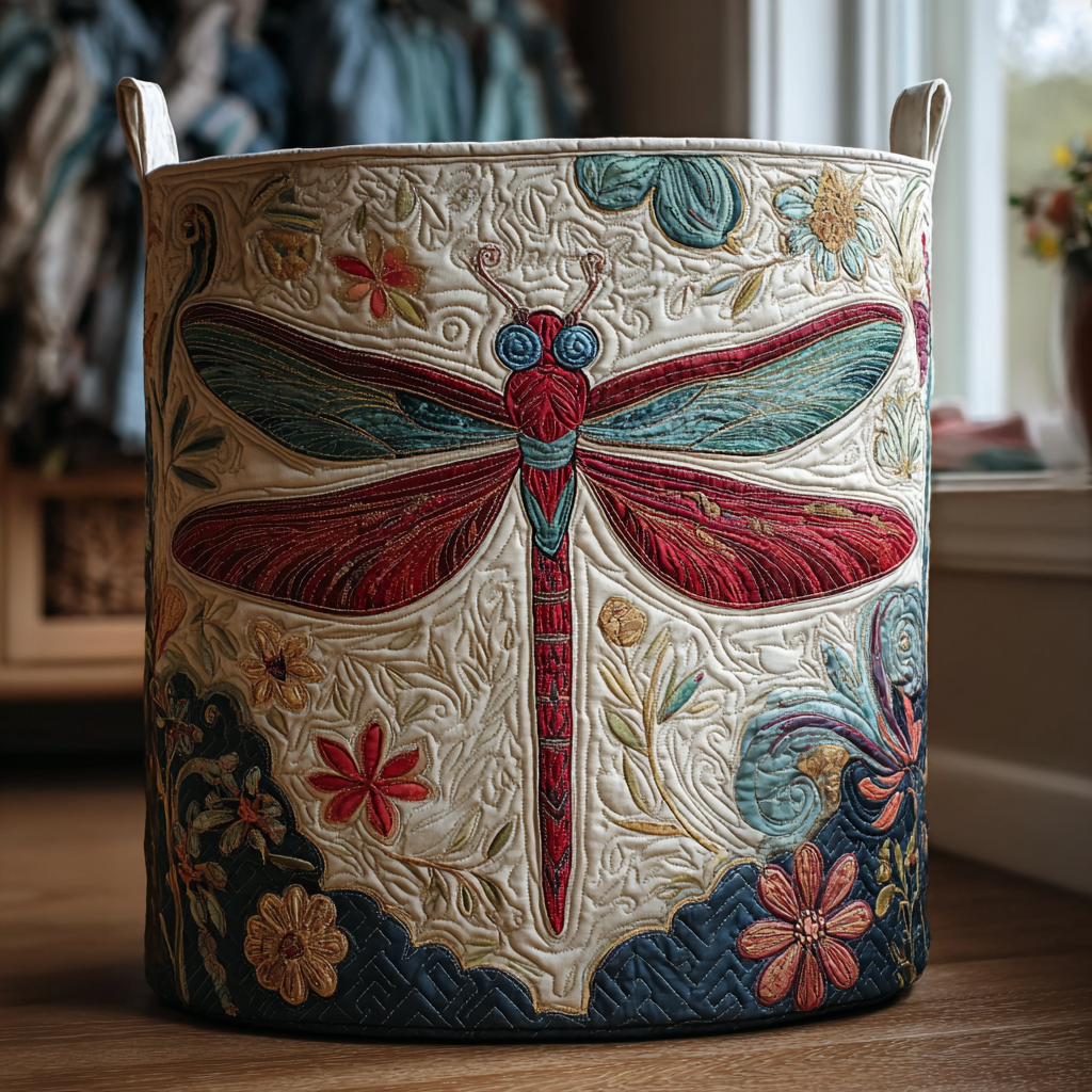 Celeste | Hand-Quilted Laundry Basket