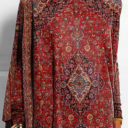 Presley | Printed Boatneck Long Sleeve Top