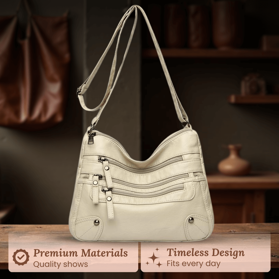 Rosalia's Multi-Zip Carry | Shoulder Bag