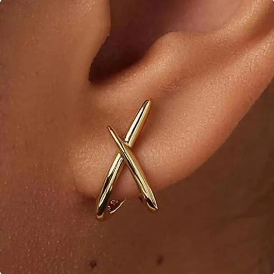 Timeless Gold Cross Earrings
