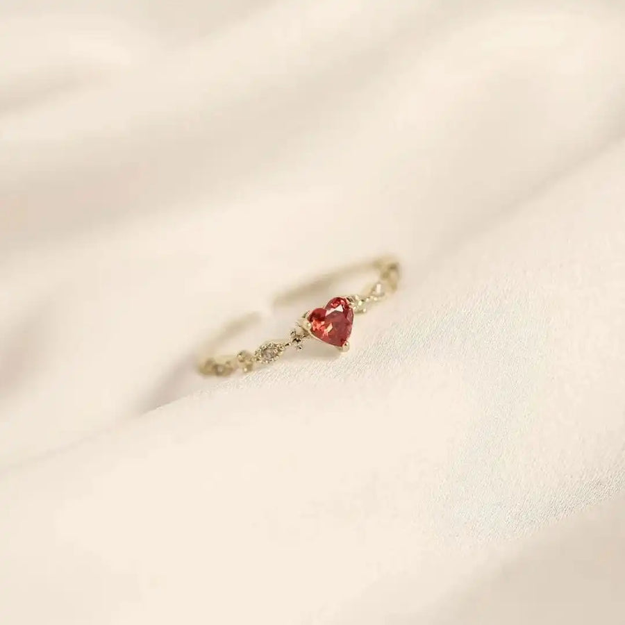 Heartstone Marquise Accent Band Ring
