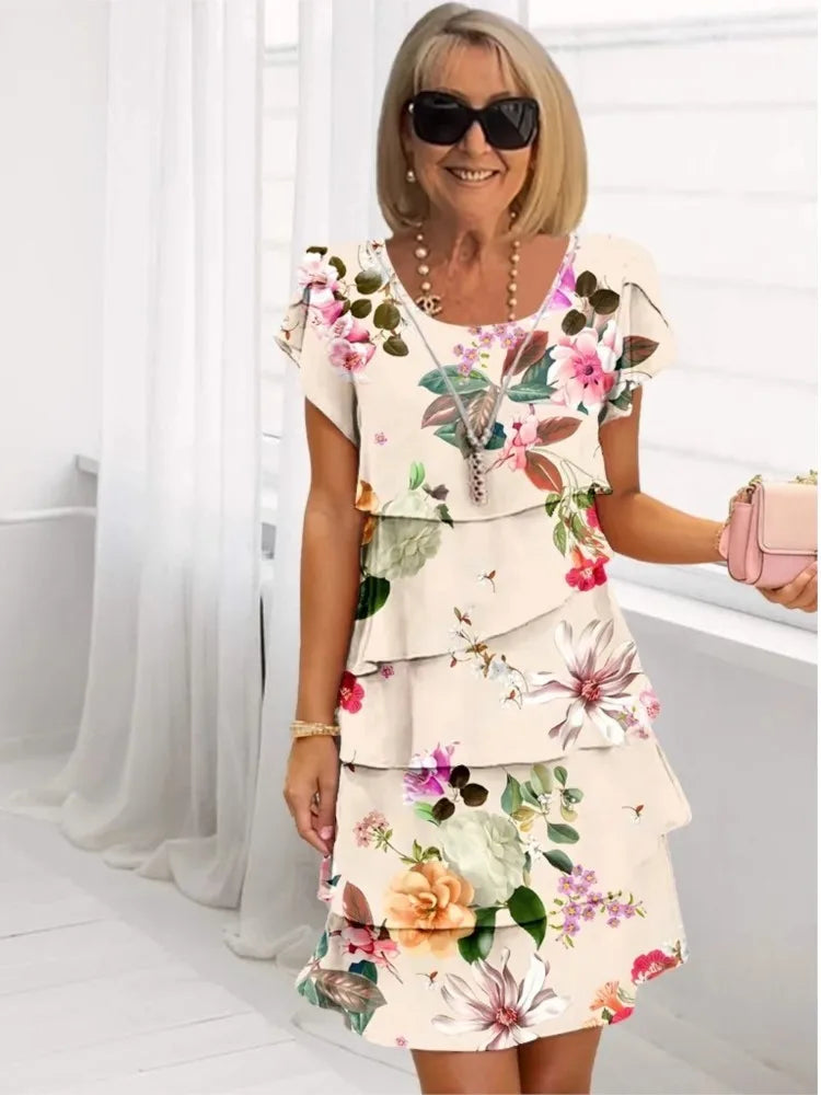 Camille | Ruffle Midi Dress