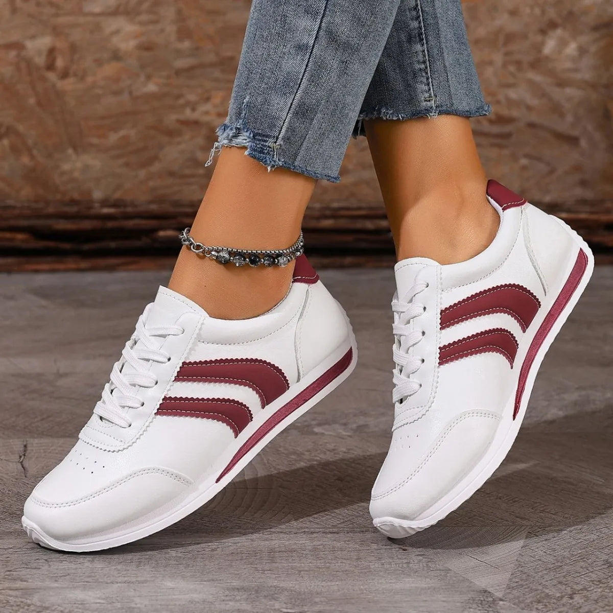 Ornella | Cross-Band Lace-Up Sneakers