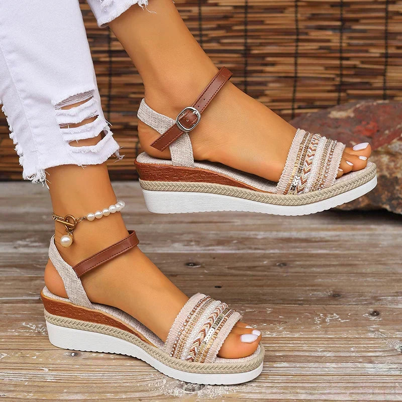 Dixie | Beaded Boho Casual Sandals