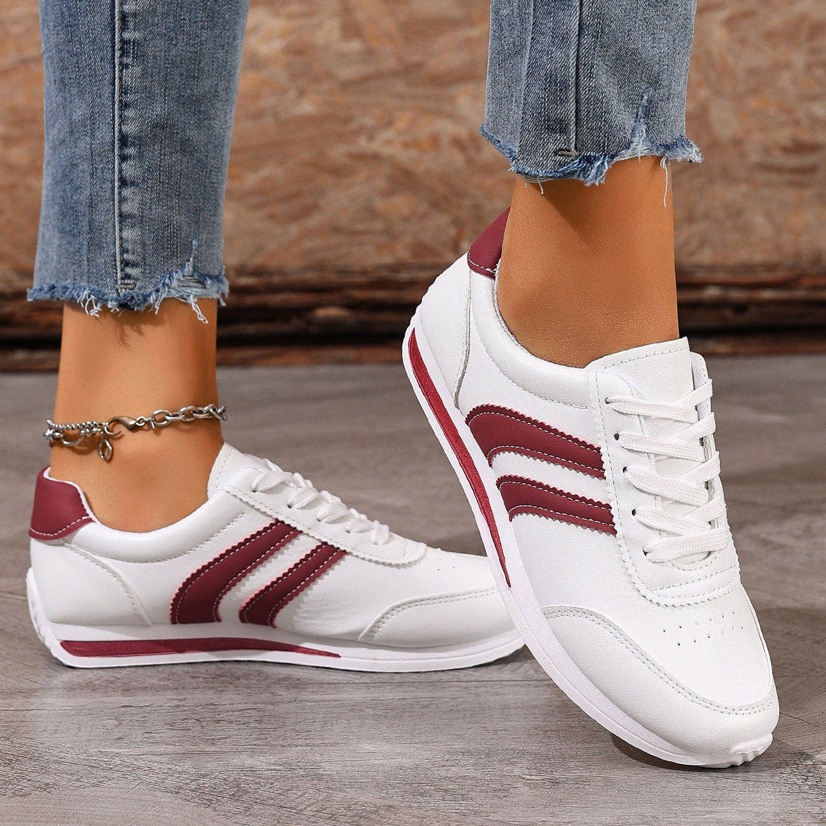 Ornella | Cross-Band Lace-Up Sneakers
