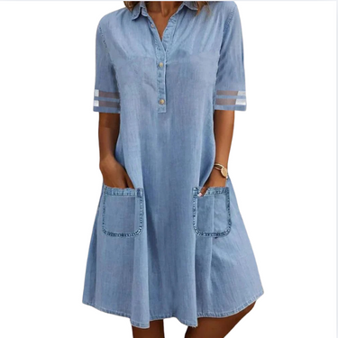 Brittany | Figure Flattering Denim Dress