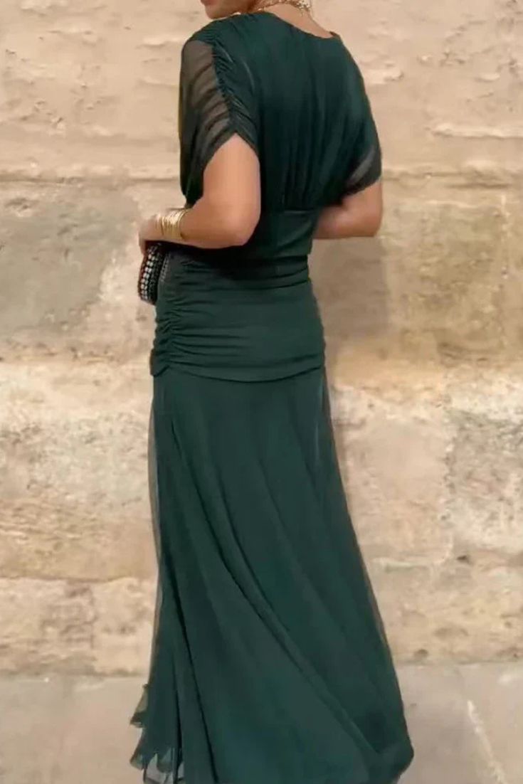 Giuliana | Off-Shoulder Twist-Front Chiffon Midi Dress