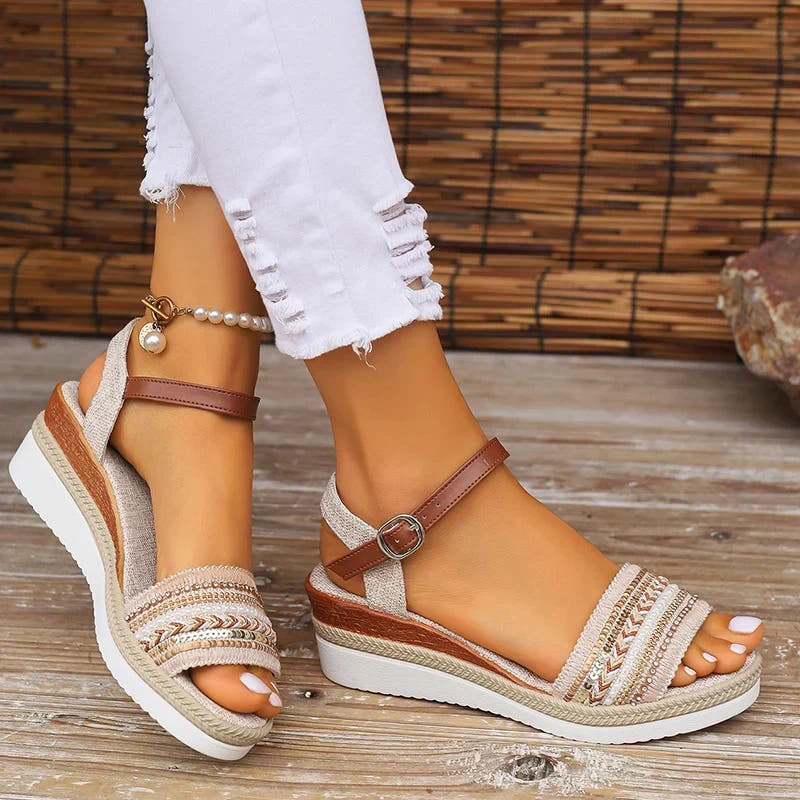 Dixie | Beaded Boho Casual Sandals
